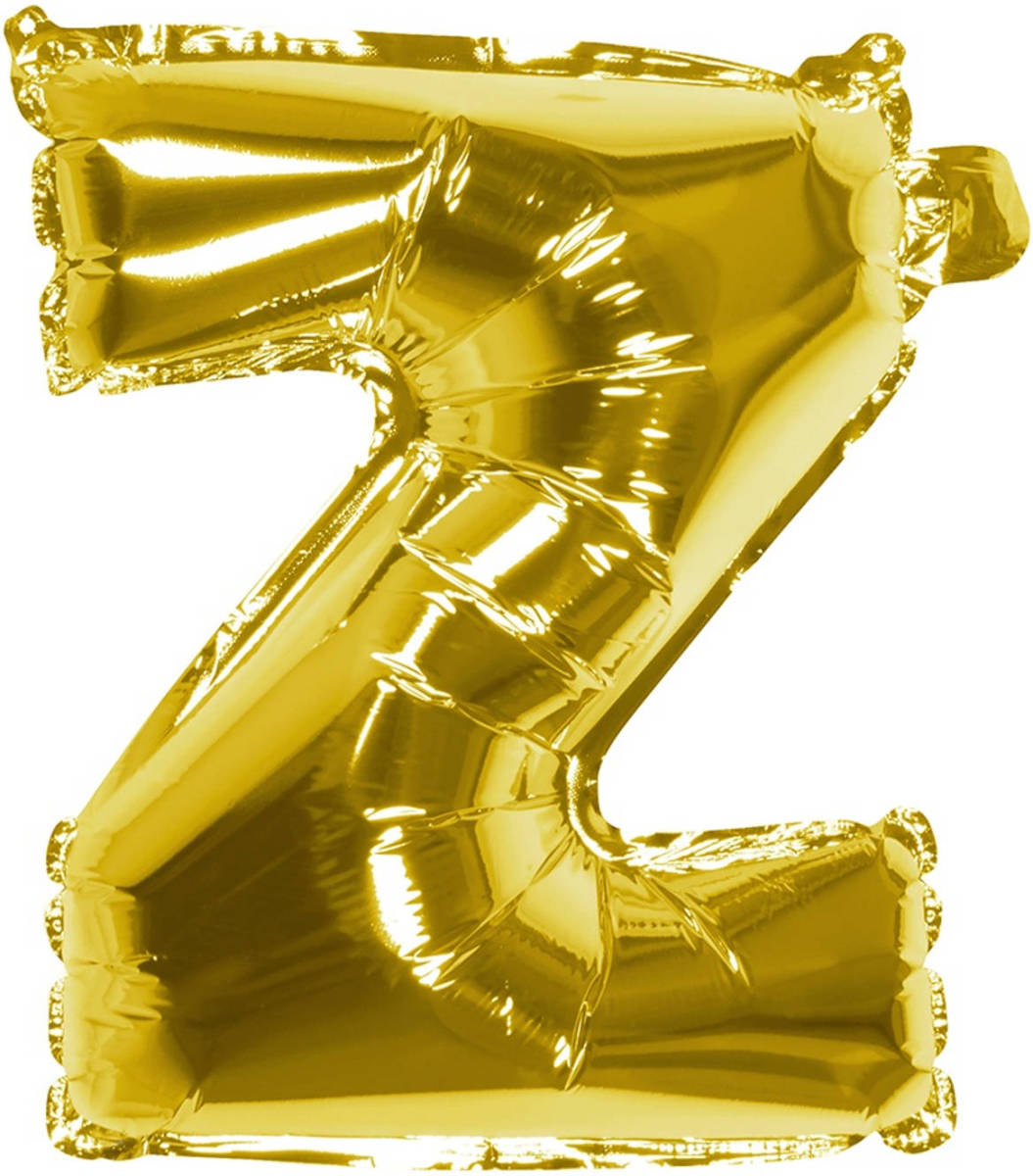 Boland Folieballon Letter Z 36 Cm Goud