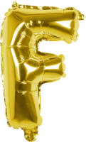 Boland Folieballon Letter F 36 Cm Goud