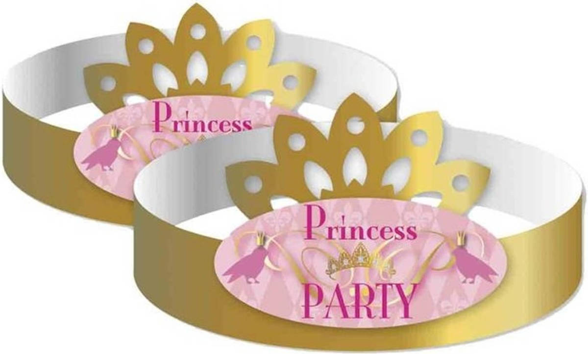 "Haza Original Kroontjes """"Princess Party"""" 6 Stuks Goud/roze"