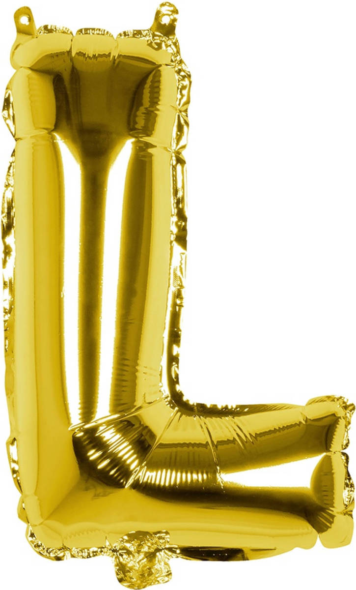 Boland Folieballon Letter L 36 Cm Goud