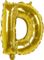 Boland Folieballon Letter D 36 Cm Goud