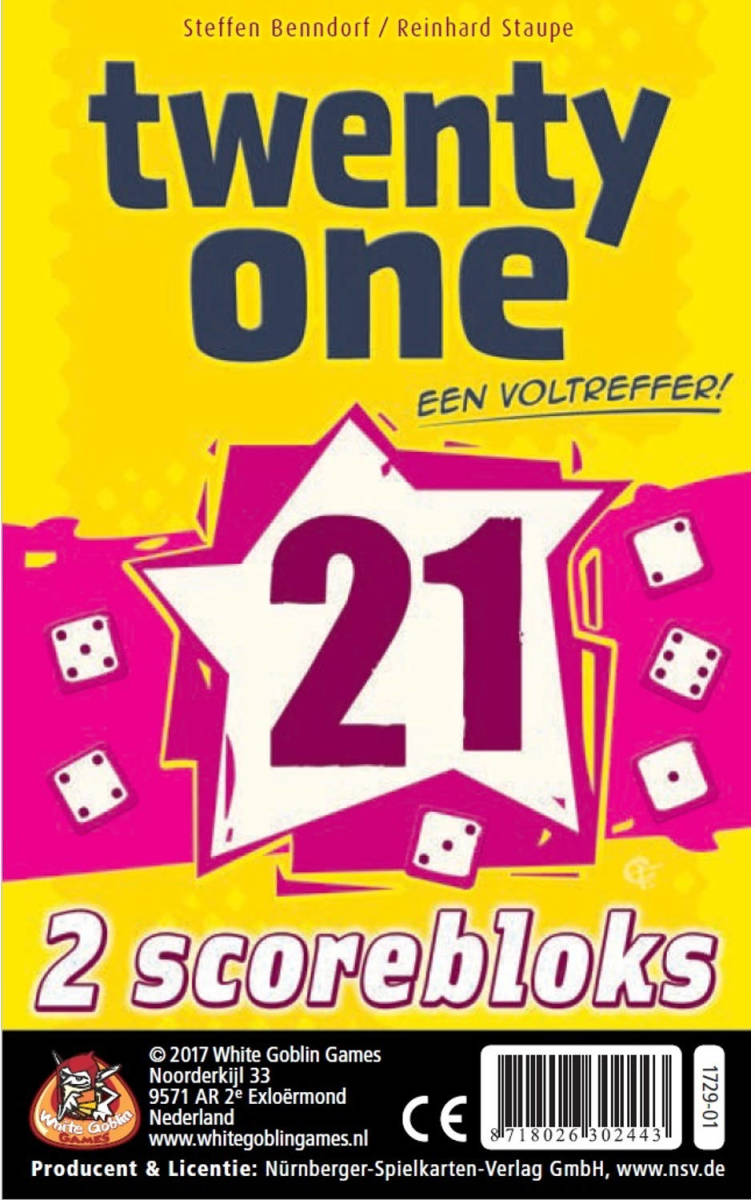 White Goblin Games Uitbreidingsset Twenty One (21) Scorebloks