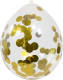 Bellatio Decorations 16x Transparante Ballon Gouden Confettisnippers 30 Cm - Ballonnen