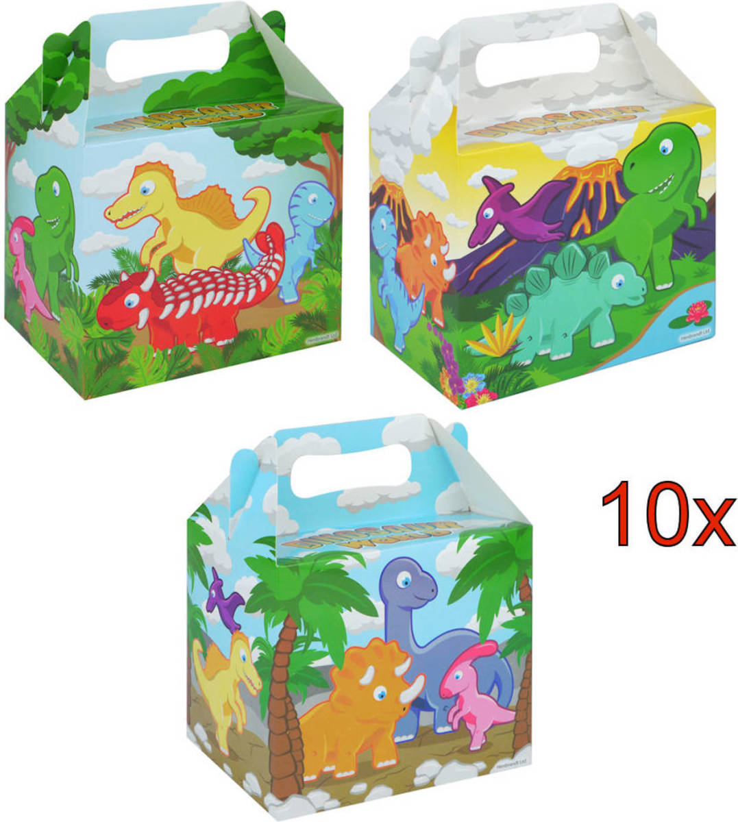 Decopatent 10 Stuks Kant-en-klare Gevulde Dinosaurus Traktatiedozen
