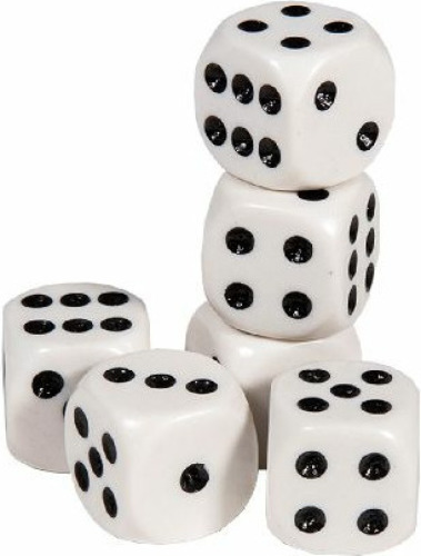 Longfield Games 6 Dobbelstenen Op Kaart - Dobbelspellen