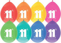"Haza Original Ballonnen Met Opdruk """"11"""" 30 Cm 8 Stuks"