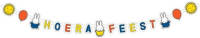 "Haza Original Letterslinger Nijntje """"Hoera Feest"""" 2,2 Meter Multicolor"