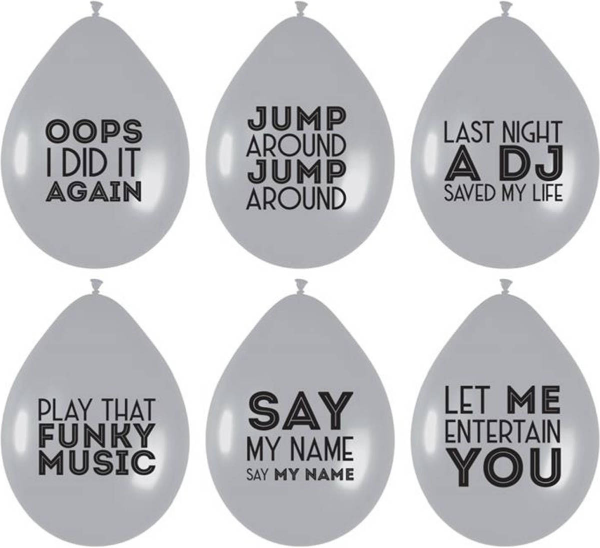 Haza Original Ballonnen Song Quotes 6 Stuks 30 Cm