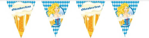 Folat Oktoberfest Beierse/bayern Print Puntvlaggenlijn/slinger 10 Meter Feestversiering - Vlaggenlijnen