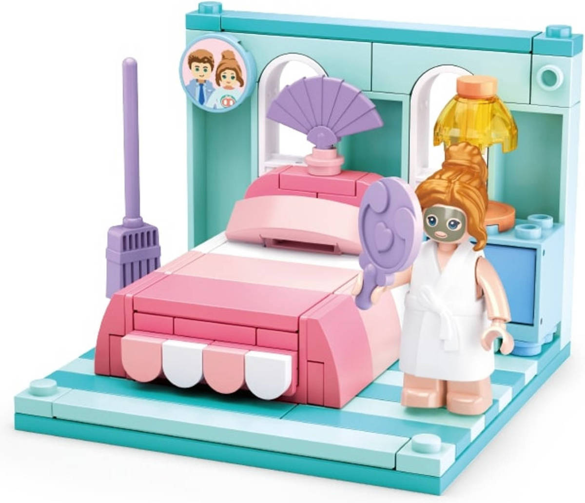 Sluban Slaapkamer Junior 14,6 Cm Blauw/roze 109-delig