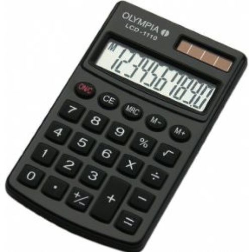 Olympia LCD 1110 Pocket Basisrekenmachine Zwart calculator
