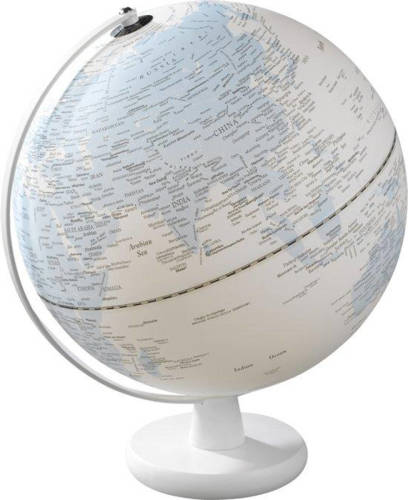 Mascagni - Wereldbol / Globe Met Verlichting, Diameter 30 Cm, Blauw - 20f 01390