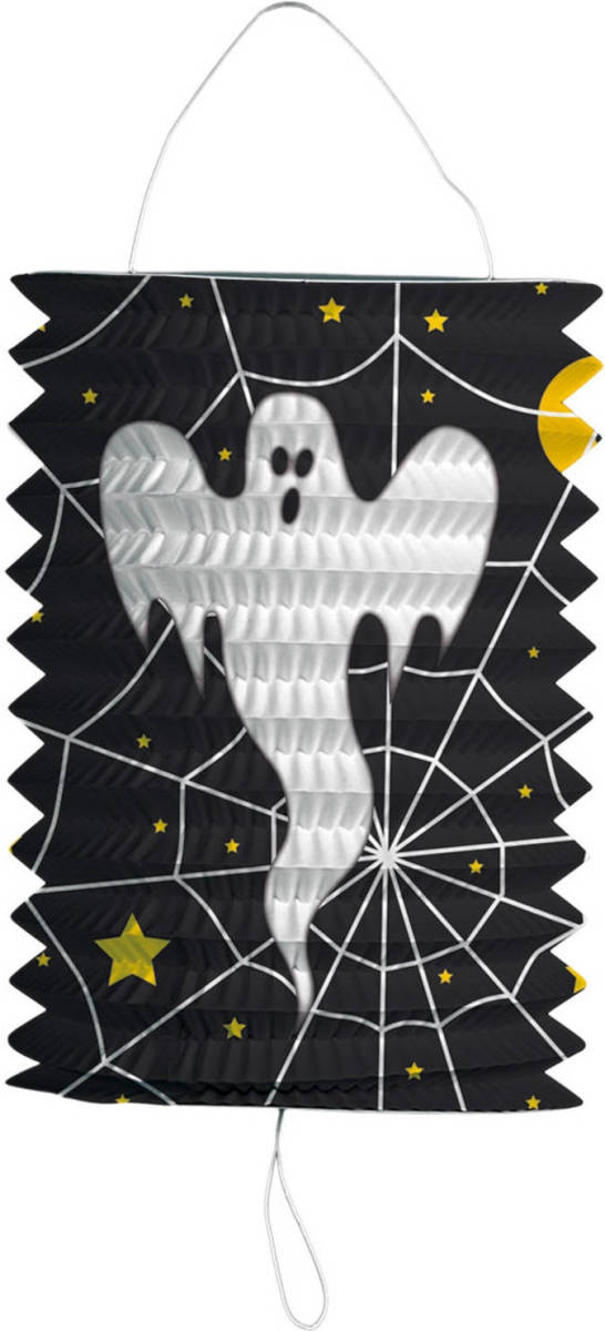 Folat Treklampion Griezelig Spook 16 Cm Papier Zwart