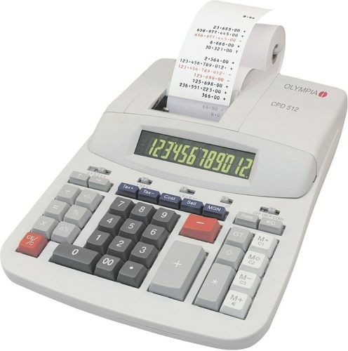 Olympia CPD 512 Desktop Rekenmachine met printer Wit calculator