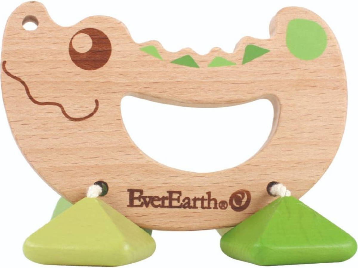 EverEarth Rammelaar Krokodil 11 Cm Blank