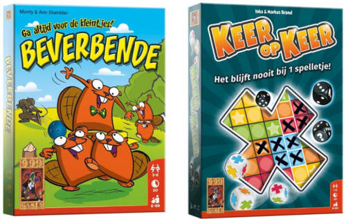 999 Games Spellenbundel - Dobbelspel - 2 Stuks - Beverbende & Keer Op Keer