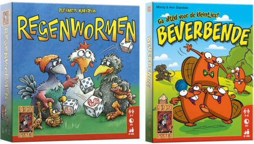 999 Games Spellenbundel - Dobbelspel - 2 Stuks - Regenwormen & Beverbende