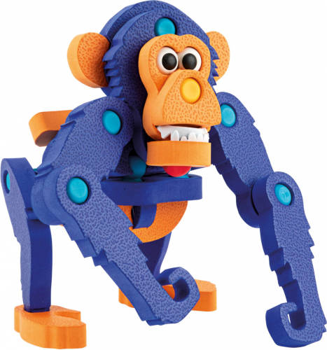 Toi-Toys Knutselpuzzel Aap Junior 25,8 Cm Blauw 59-delig