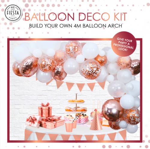 Globos Ballonenboog Deco Kit 400 Cm Latex Roségoud 71 Stuks