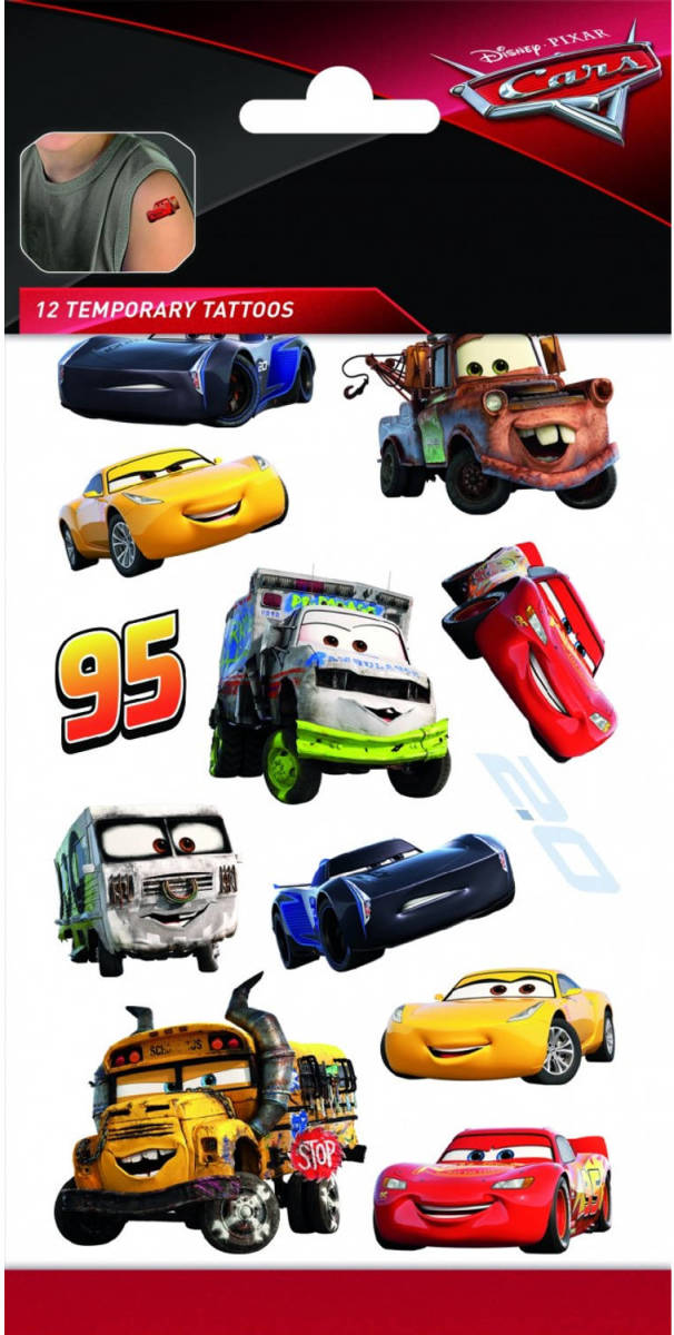 Disney Kindertattoos Cars Junior Papier 12 Stuks