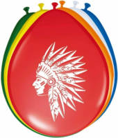 Folat 16x Stuks Indianen Thema Ballonnen - Ballonnen