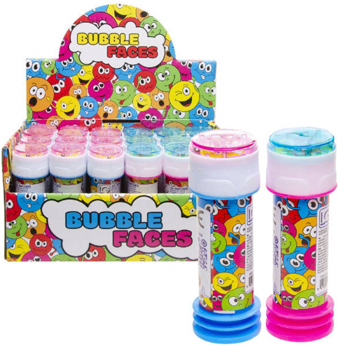Decopatent ® Uitdeelcadeaus 24 Stuks Vrolijke Smiley Bellenblaas