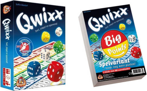 White Goblin Games Spellenbundel - 2 Stuks - Dobbelspel - Qwixx & Qwixx Big Points