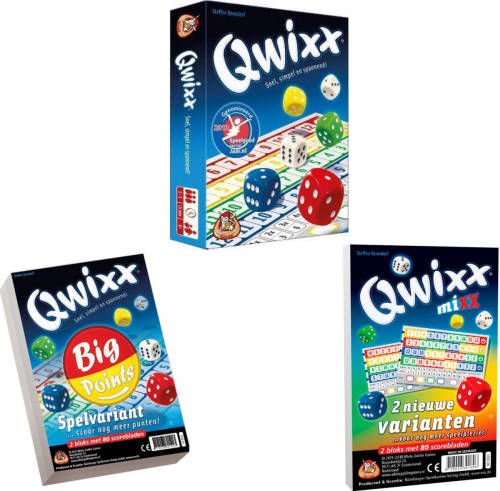 White Goblin Games Spellenbundel - 3 Stuks - Dobbelspel - Qwixx & Qwixx Big Points & Qwixx Mixx