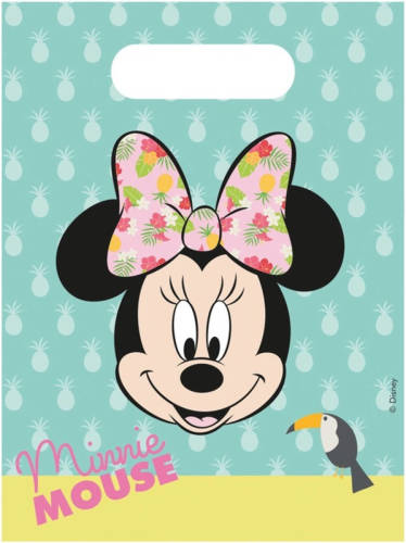 18x Disney Minnie Mouse Tropical Themafeest Uitdeelzakjes - Uitdeelzakjes