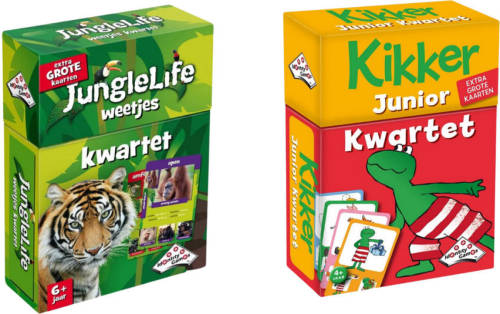 Identity Games Spellenbundel - Kwartet - 2 Stuks - Sealife Junglelife Kwartet & Kikker Jr. Kwartet