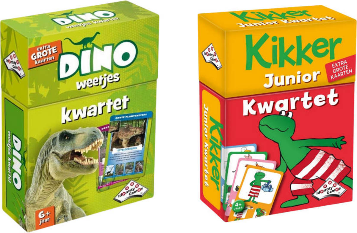 Identity Games Spellenbundel - Kwartet - 2 Stuks - Dino Kwartet & Kikker Jr. Kwartet