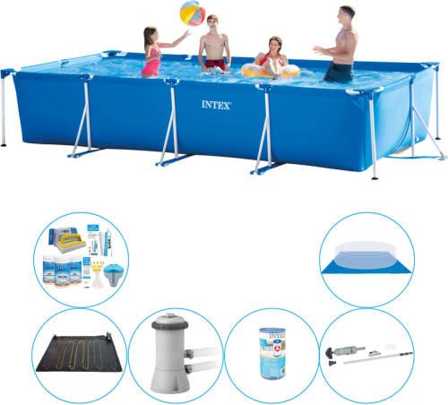 Zwembad Plus Accessoires - 7-delig - Intex Frame Pool Rechthoekig 450x220x84 Cm