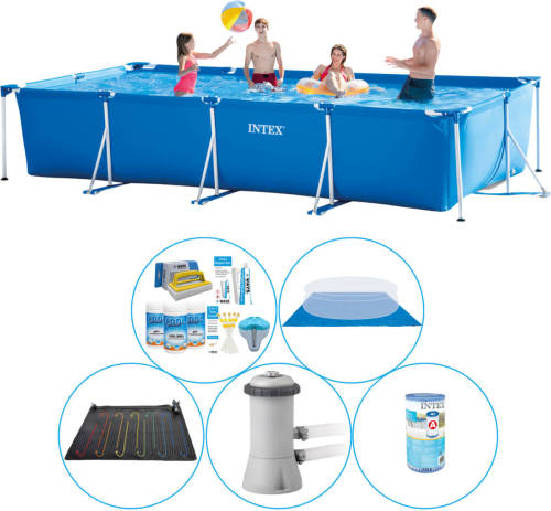 Zwembad Combi Deal - 6-delig - Intex Frame Pool Rechthoekig 450x220x84 Cm