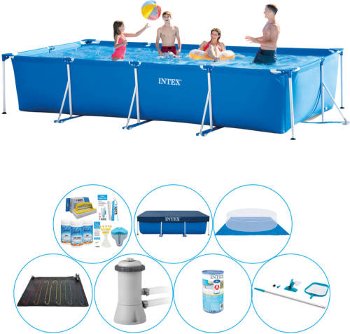 Zwembad Set - Intex Frame Pool Rechthoekig 450x220x84 Cm