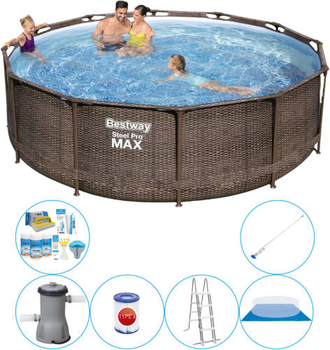 Bestway Steel Pro Max Rattan 366x100 Cm - 7-delig - Zwembad Super Deal