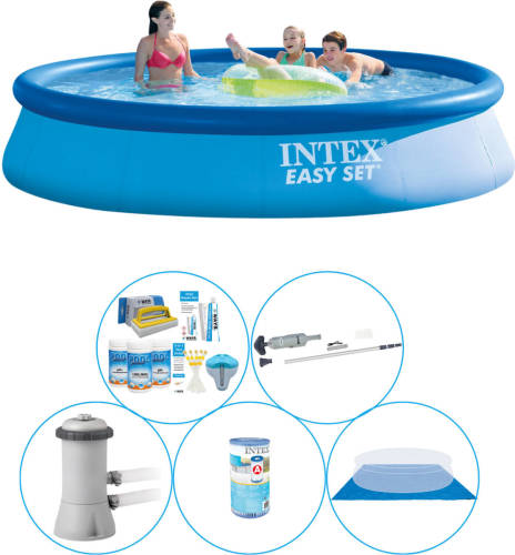 Intex Easy Set Rond 396x84 Cm - 6-delig Zwembad Inclusief Accessoires