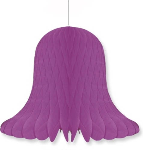 Bellatio Decorations 1x Kerstversiering Violet Kerstklokken Lampionnen 20 Cm - Hangdecoratie