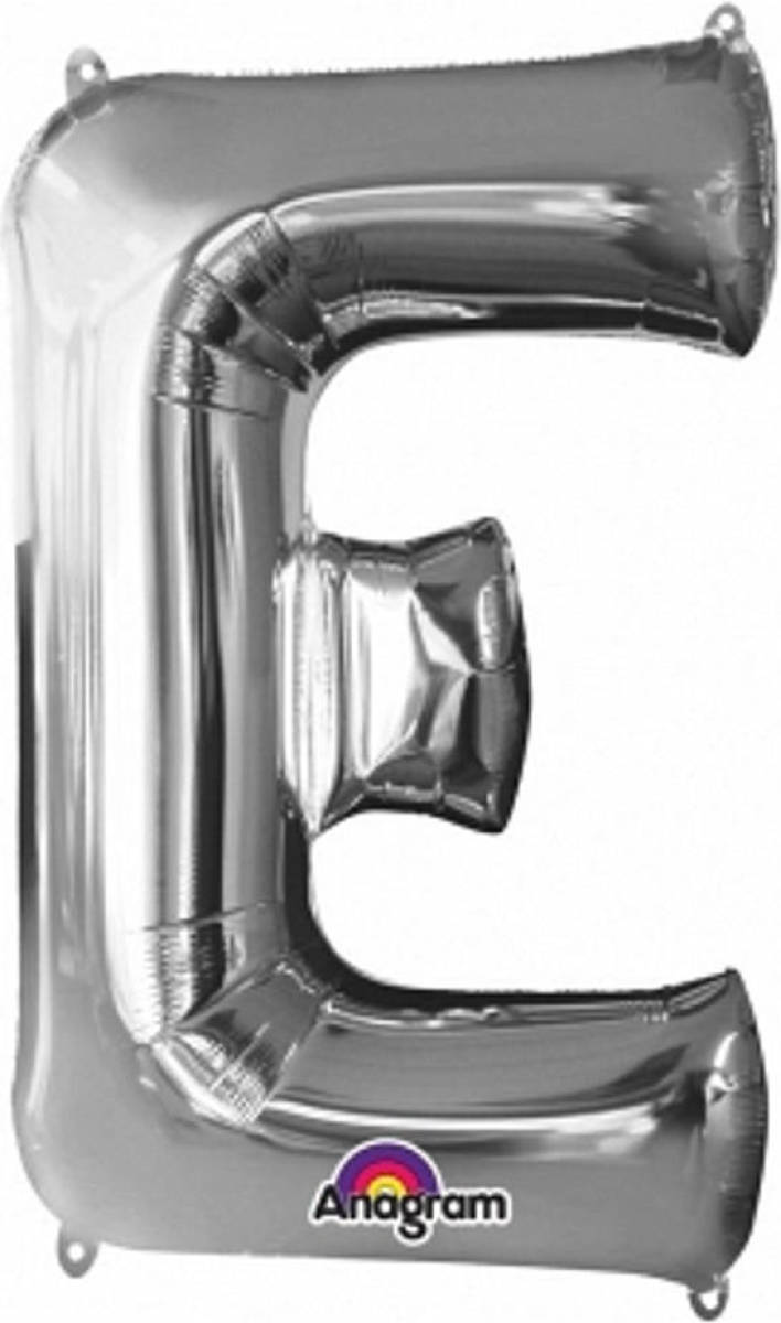 Anagram Mega Grote Zilveren Ballon Letter E - Ballonnen