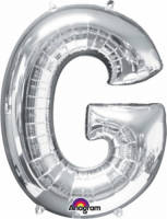Anagram Mega Grote Zilveren Ballon Letter G - Ballonnen