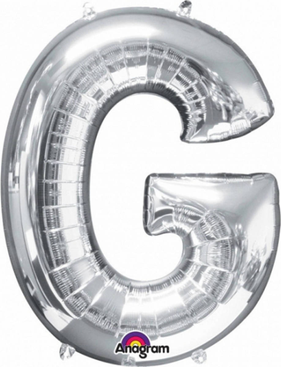 Anagram Mega Grote Zilveren Ballon Letter G - Ballonnen