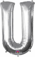 Anagram Mega Grote Zilveren Ballon Letter U - Ballonnen