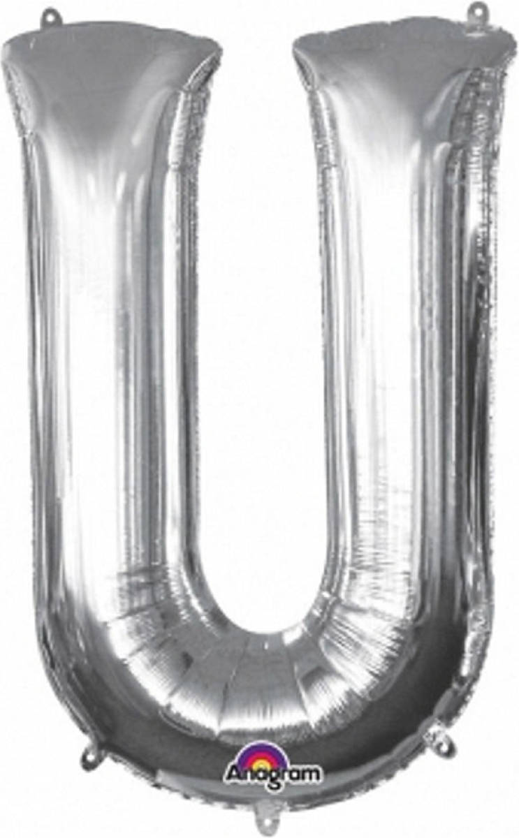Anagram Mega Grote Zilveren Ballon Letter U - Ballonnen