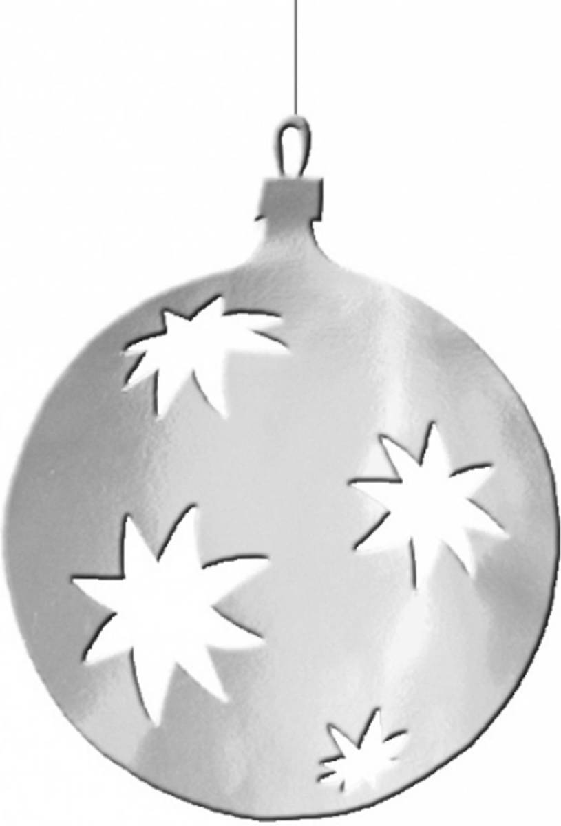 Bellatio Decorations Kerstbal Hangdecoratie Zilver 30 Cm