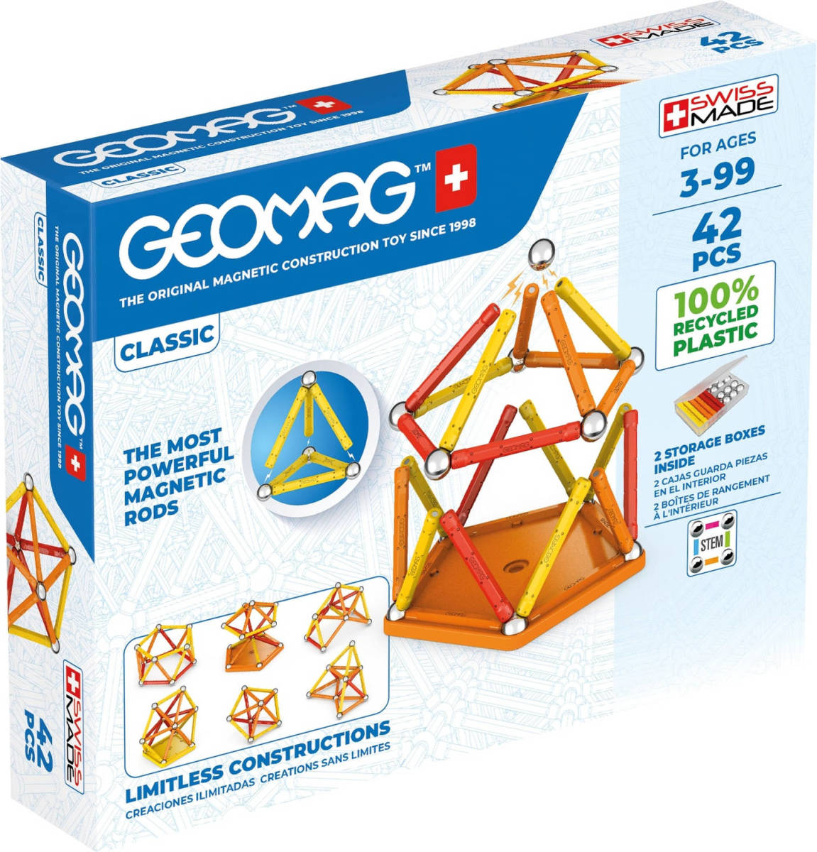 Geomag Constructieset Classic Green Line Junior 42-delig