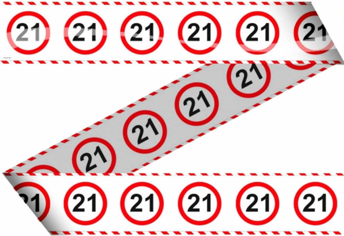 Folat Markeerlint 21 Jaar Met Stop Bord
