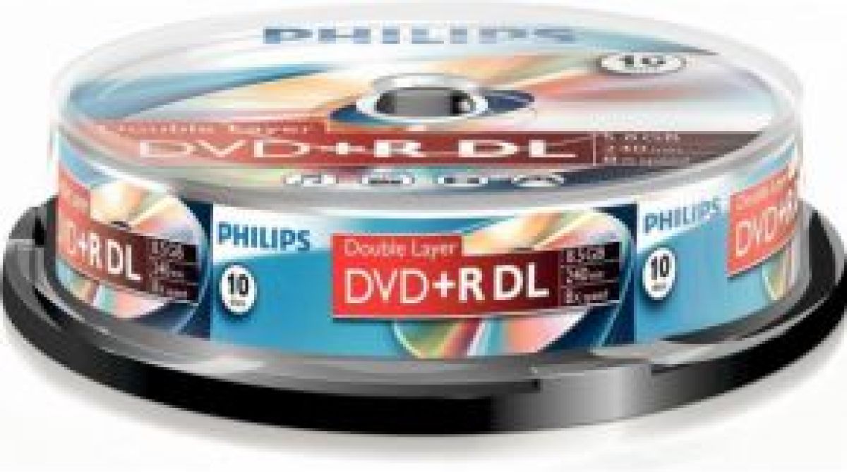 Philips DVD+R Double layer 8.5GB 8xspeed spindle 10 stuks