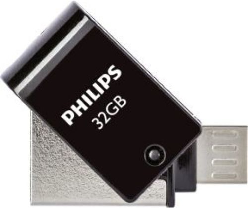 Philips 2 in 1 Black 32GB OTG microUSB + USB 2.0