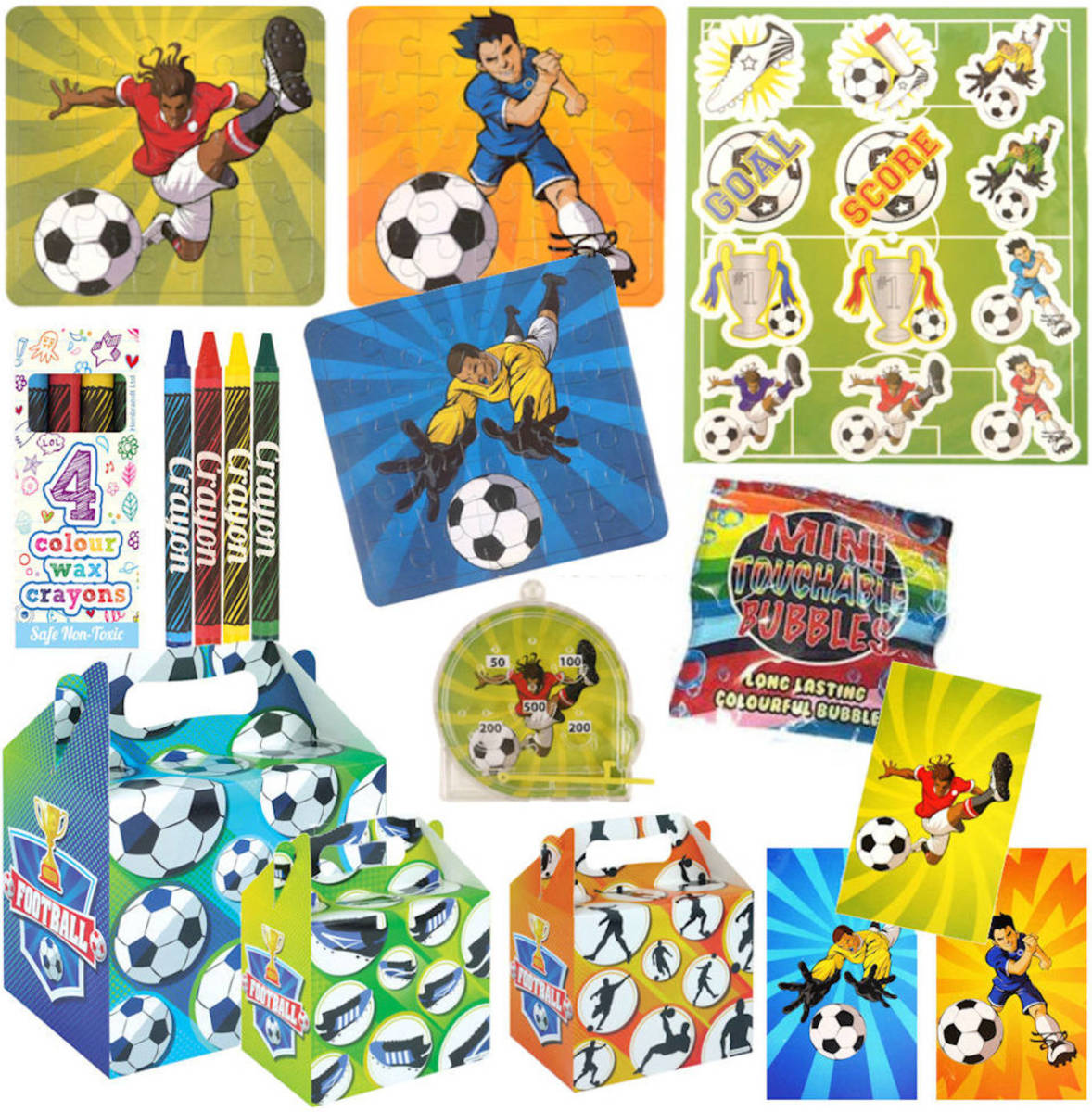 Decopatent 10 Stuks Luxe Voetbal Traktatie Doos Uitdeel Kado's.