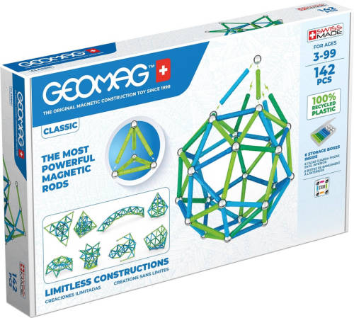 Geomag Constructieset Classic Green Line Junior 142-delig