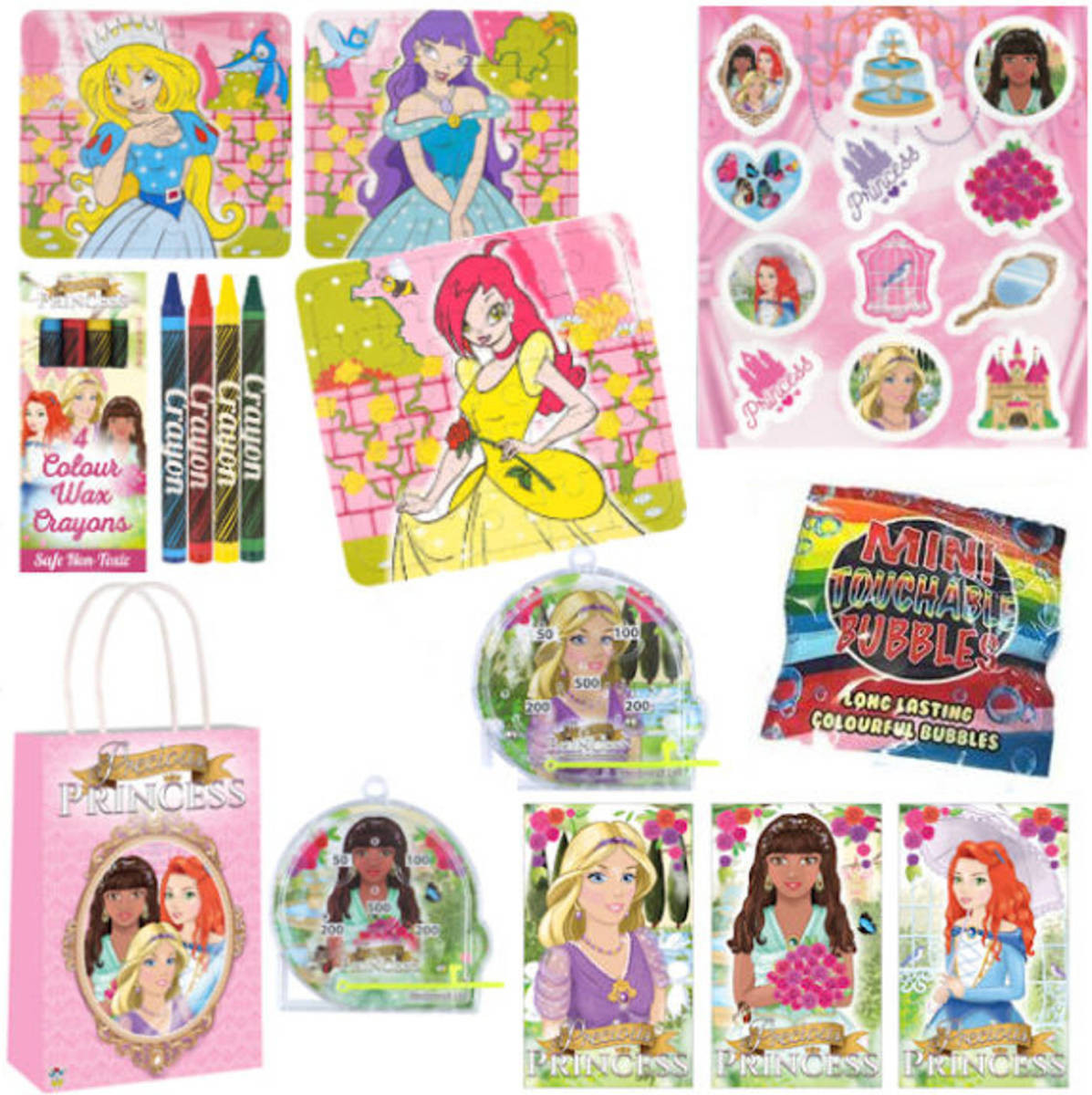 Decopatent 10 Stuks Luxe Prinsessen Traktatie Tas Uitdeel Kado's.